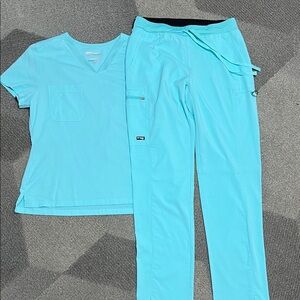 NEW Grey's Anatomy Large Scrub Top and Medium Tall Pants NWOT